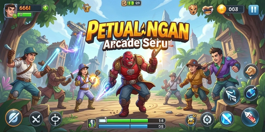 Gameplay seru dan adiktif di 666I dengan tantangan arcade.