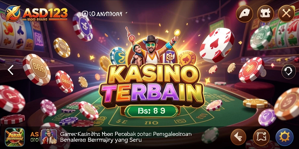 Tampilan gameplay menarik di ASD123 menampilkan suasana Kasino yang seru.