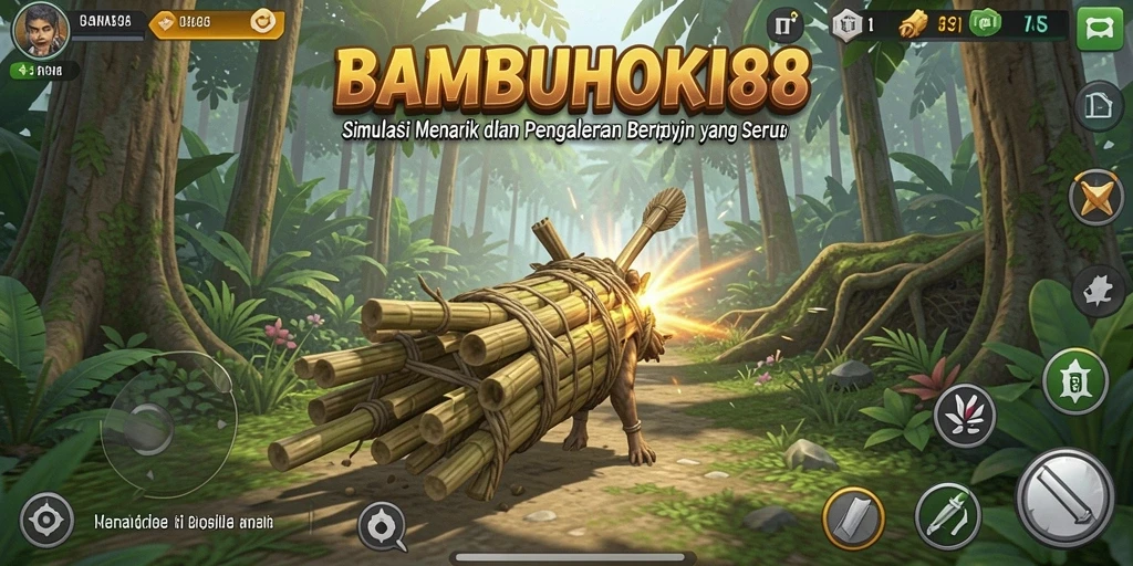 Tampilan gameplay BAMBUHOKI88 yang menakjubkan saat membangun kota.