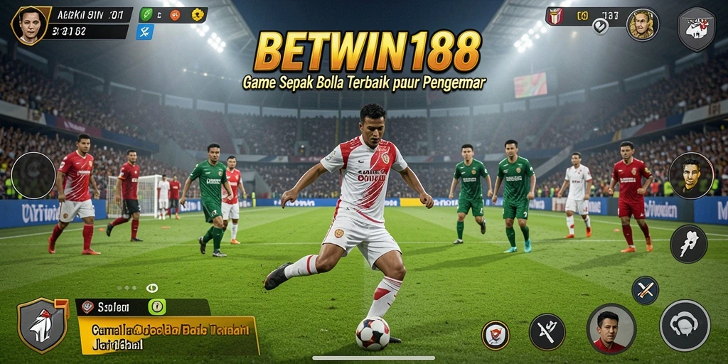 Tangkapan layar BETWIN188 menunjukkan pertandingan sepak bola yang mendebarkan.