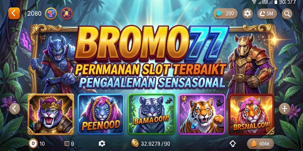 Tampilan menarik dari gameplay BROMO77 saat memutar slot.