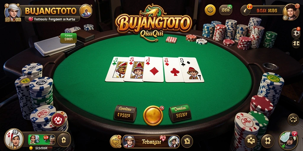 Tampilan seru gameplay QiuQiu di BUJANGTOTO.