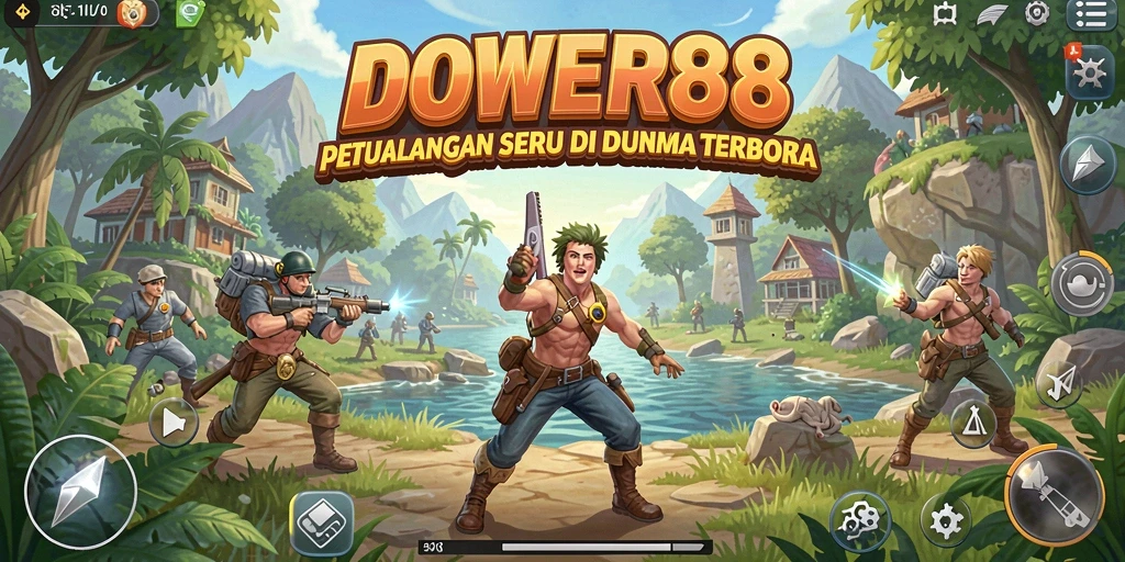 Tangkapan layar gameplay DOWER88 menampilkan petualangan seru di dunia terbuka.