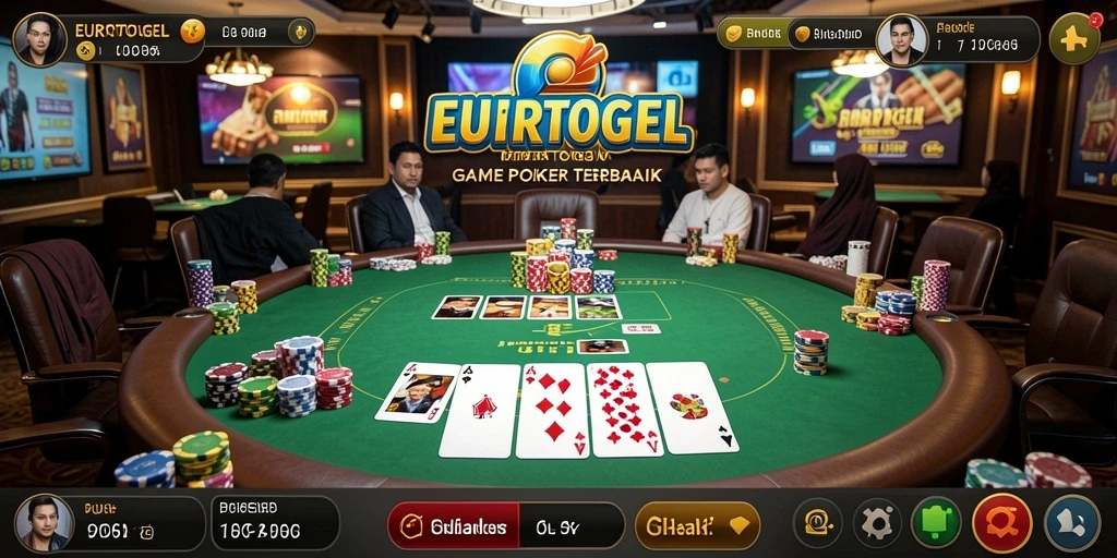 Tampilan gameplay seru di EUROTOGEL dengan variasi Poker.