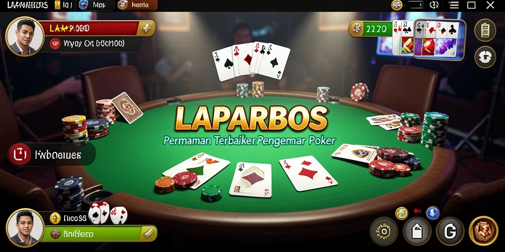 Tampilan screenshot utama dari gameplay Poker di LAPARBOS.