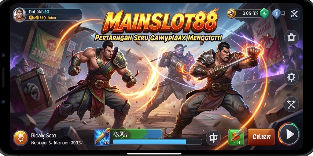 Screenshot menunjukkan pertarungan intens di MAINSLOT88 dengan aksi yang mendebarkan.
