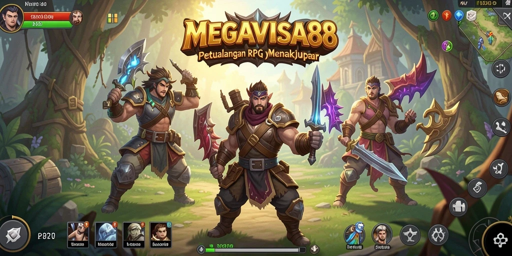 Tampilkan aksi seru dari gameplay RPG MEGAVISA88.