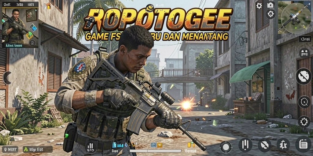 Tangkapan layar gameplay FPS yang mendebarkan dari POPOTOGEL.