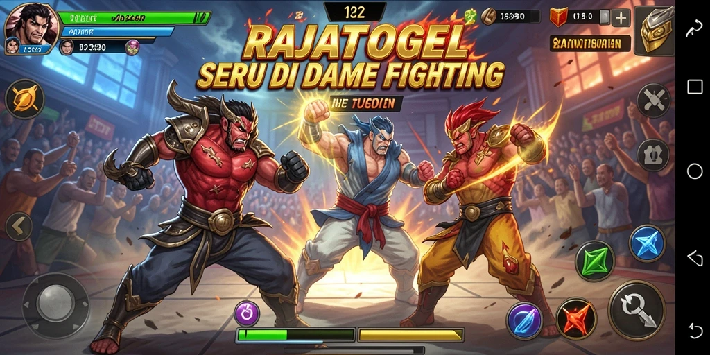 Tampilan gameplay seru dalam pertarungan intens di RAJATOGEL.