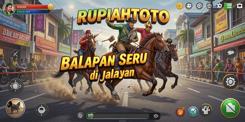 Tampilan gameplay seru balapan di RUPIAHTOTO.