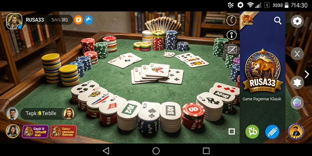 Tampilan gameplay Gaple yang menarik dan interaktif di RUSA33.