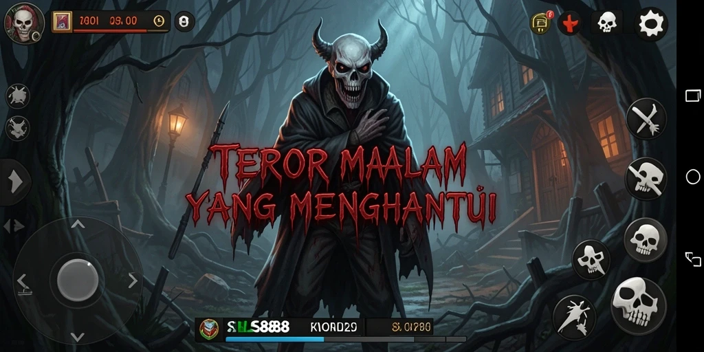 Screenshot gameplay SL888 menonjolkan suasana horor yang mencekam.