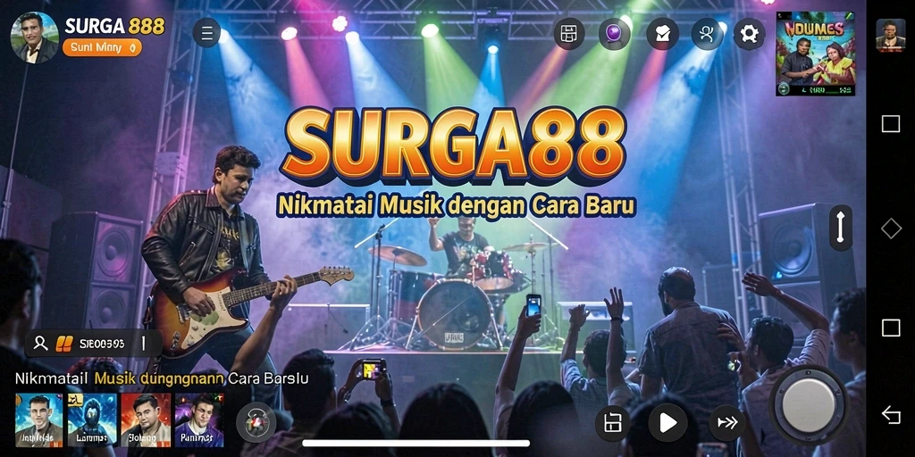 Screenshot gameplay SURGA88 dengan interaksi musik yang menarik.