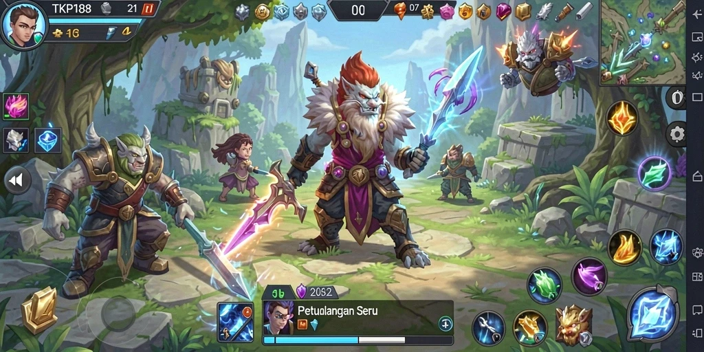 Tampilan gameplay menakjubkan di dunia RPG TKP188.